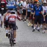 Le passage par Montmartre avait attiré la grande foule lors des JO 2024 KEYSTONE/EPA/ANDRE PAIN